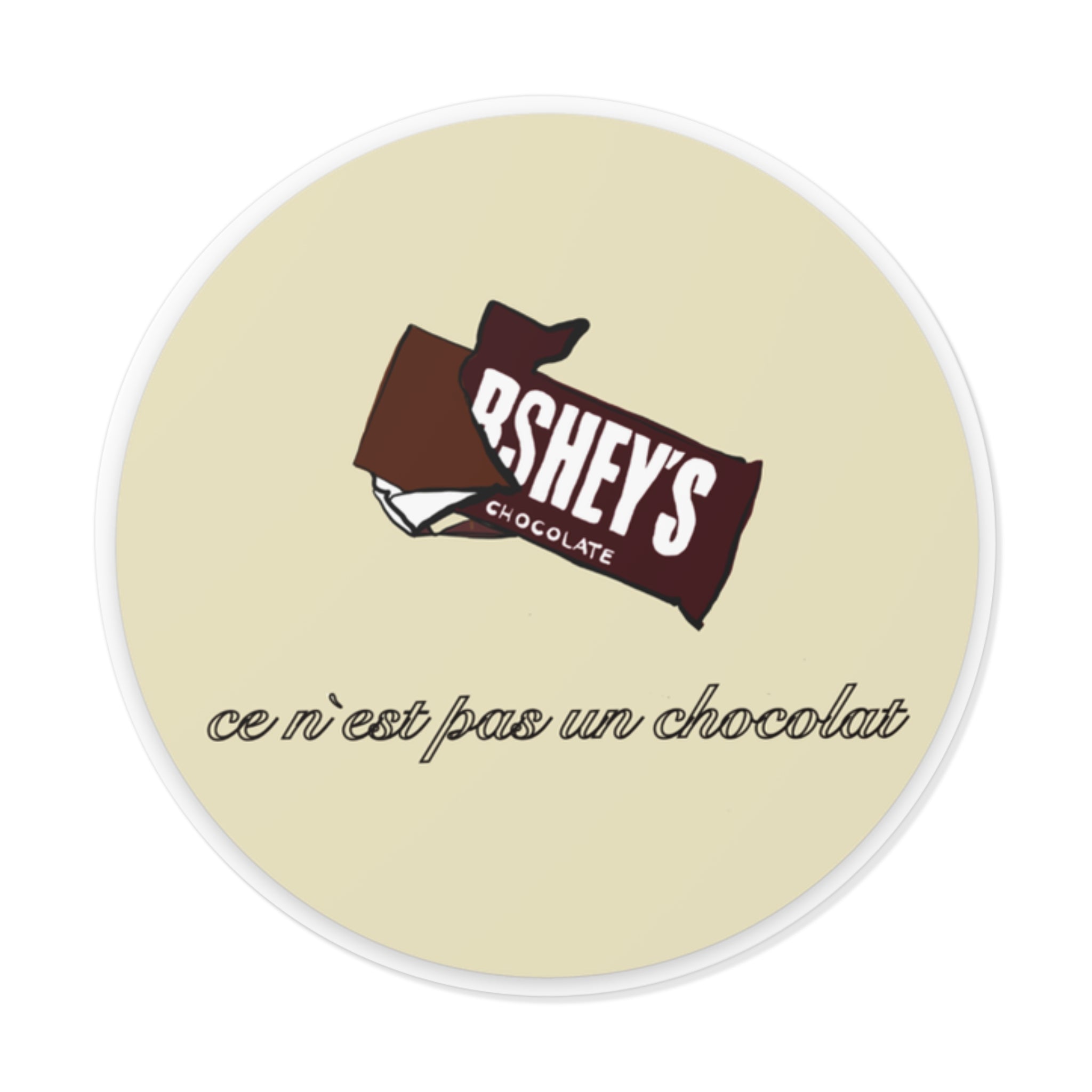 This is not chocolate Round Vinyl Stickers